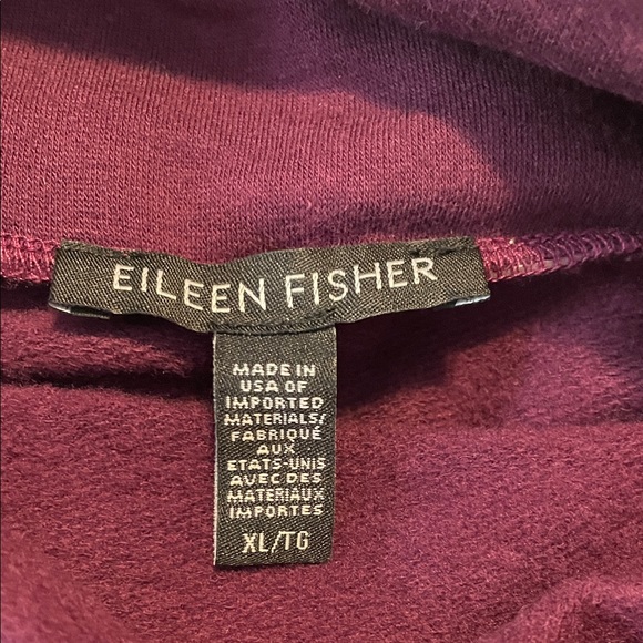 Eileen Fisher Rich Burgundy Long Sleeve Top - Picture 9 of 9